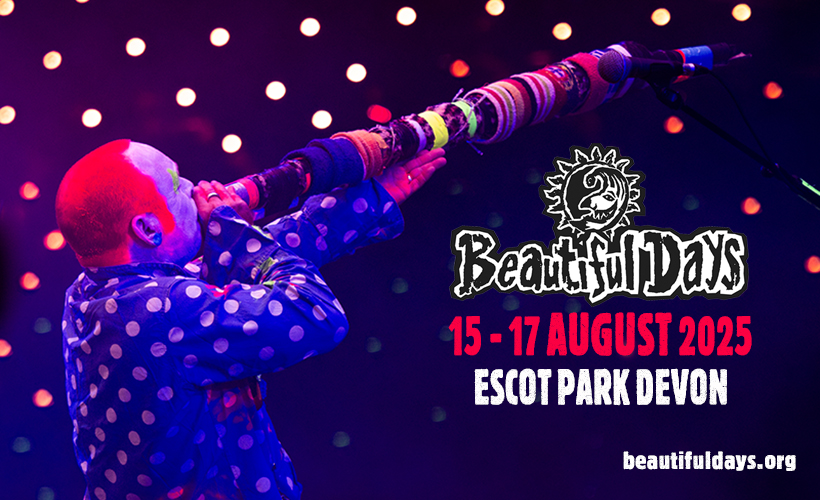 Beautiful days header with festival dates